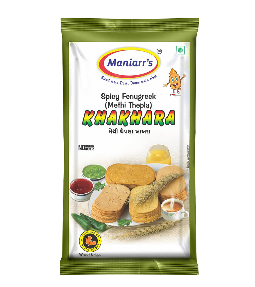 Maniarrs Gujarati Cuisine - Mix Flavour Combo Khakhra 16 Flavors In 16 Packs, 360 Grams (A1+A4)