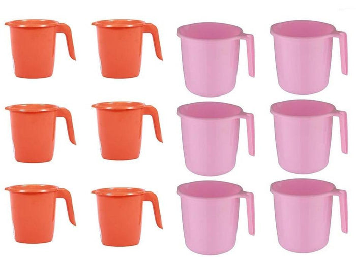 VaCalvers Bathroom Accessories & Organization - Deluxe Plastic Mug for Bathroom (12pcs)