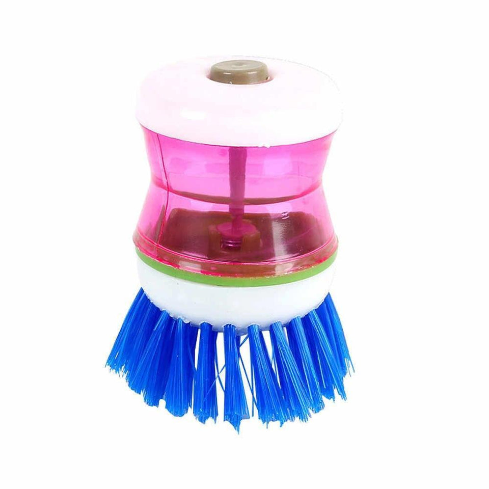 159 Plastic Wash Basin Brush Cleaner with Liquid Soap Dispenser