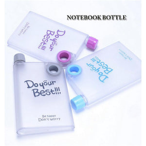 364 Notebook Style Slim Water Bottle (380 ml, Multicolor)