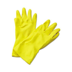 681 - Flock Premium Reusable Rubber Hand Gloves (Yellow) - 1pc