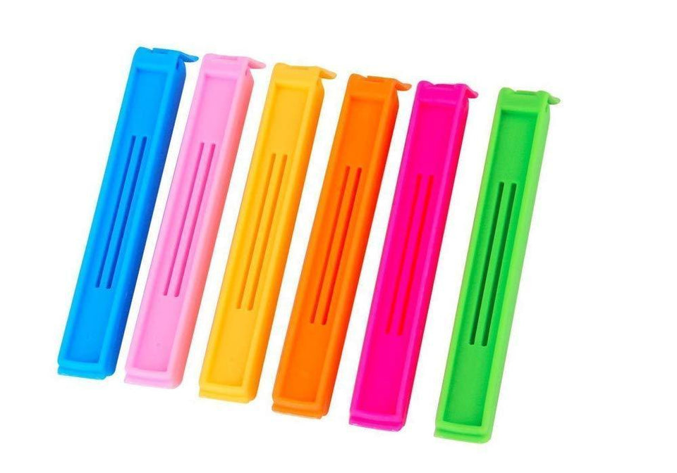 107 Multipurpose Food Snack Plastic Bag Clip Sealer (Multicolor) -12pc