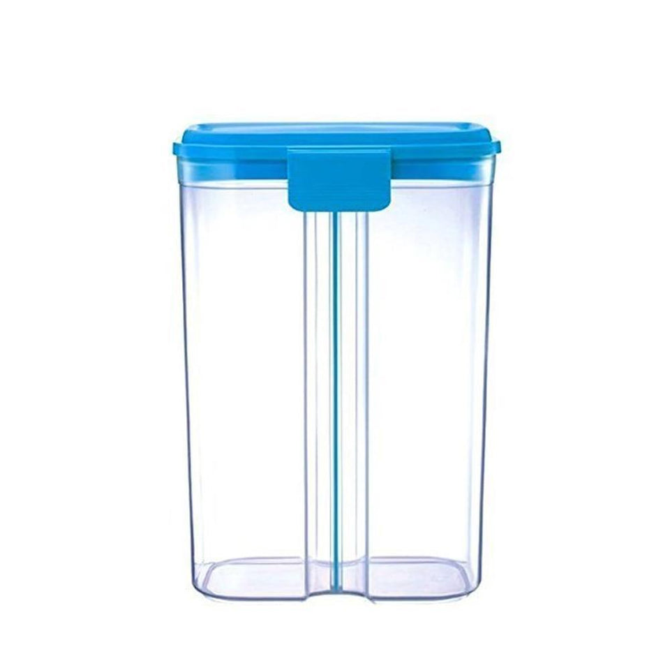 618 -2 in 1 Transparent Sealed Cans/Jars/Storage Box with 2 Grid