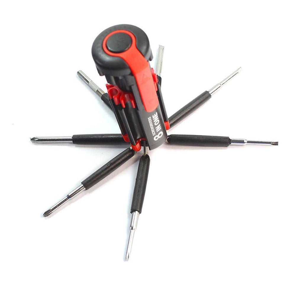 427 -8 in 1 Multi-Function Screwdriver Kit with LED Portable Torch