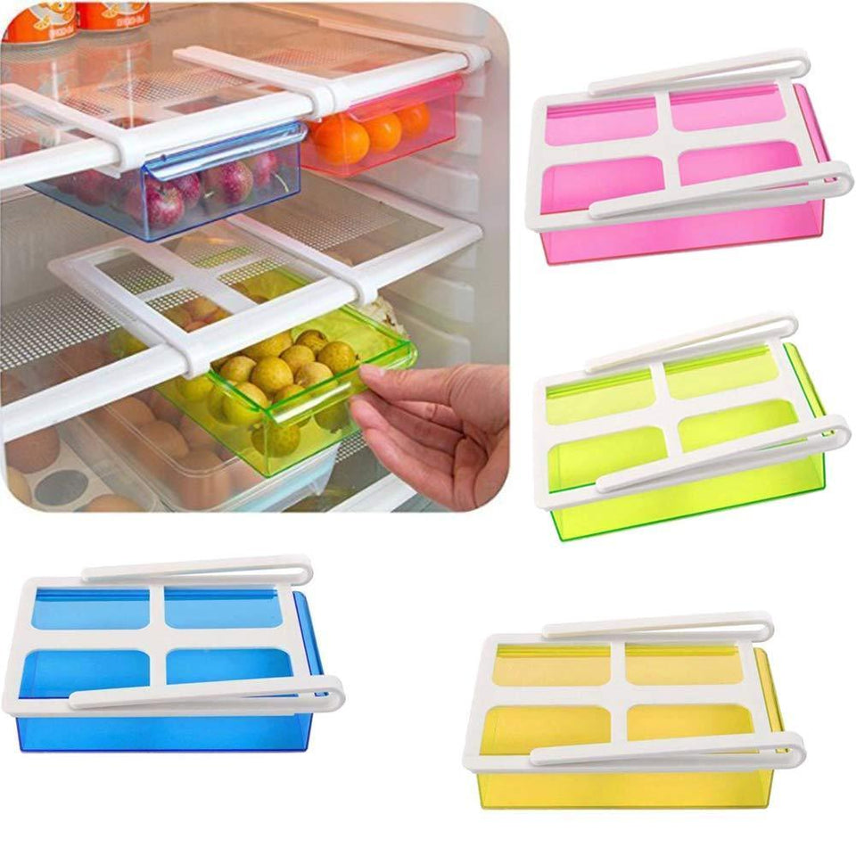 157 Fridge Space Saver Storage Sliding Drawer/Shelf (Fridge Storage Box)