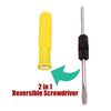 600 Mini Pocket Size 2 in 1 Slotted Cross Head Double Sided Flat Magnetic Screwdriver with PVC Plastic Coated Handle