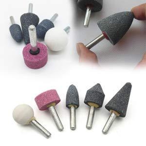 412 -5 Pcs Shank Abrasive Mounted Stone (Multicolour)