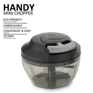 741 Mini Pull Chopper 450ml Handy Plastic Chopper with Triple SS Blade