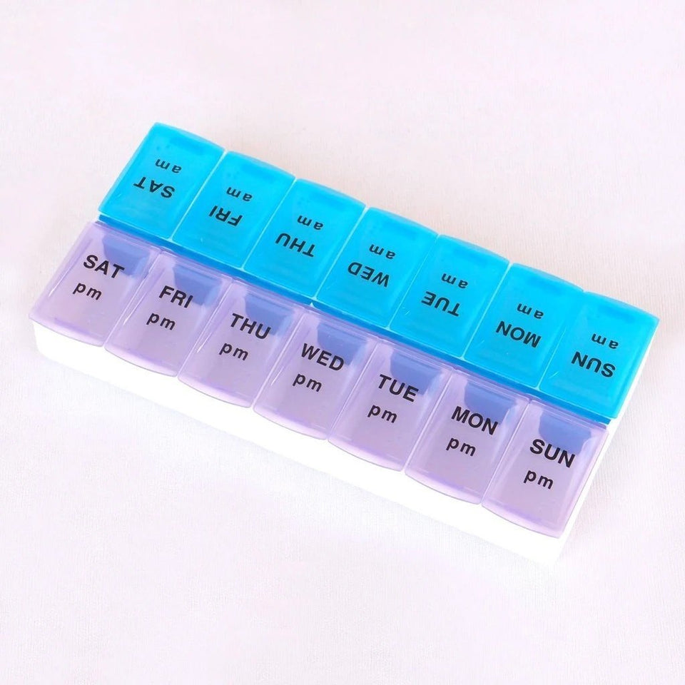 397 Tablet Pill Organizer Box With Snap Lids