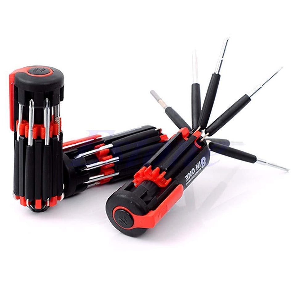 427 -8 in 1 Multi-Function Screwdriver Kit with LED Portable Torch