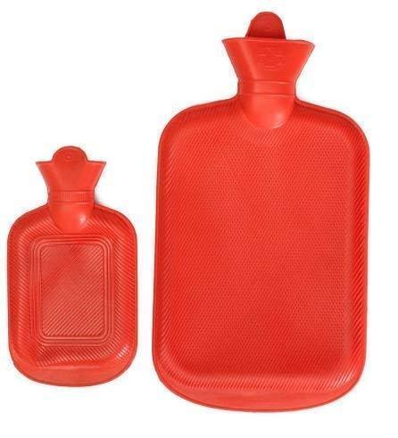 VaCalvers Hot Water Bag/Bottle plain Rubber Heating Pad (0.5 L and 1 L capacity, 2 pcs, Multi color)