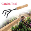 VaCalvers Gardening Tools - Flover Cutter & Garden Tool Wooden Handle (3pcs-Hand Cultivator, Small Trowel, Garden Fork)