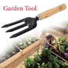 VaCalvers Gardening Tools - Flover Cutter & Garden Tool Wooden Handle (3pcs-Hand Cultivator, Small Trowel, Garden Fork)