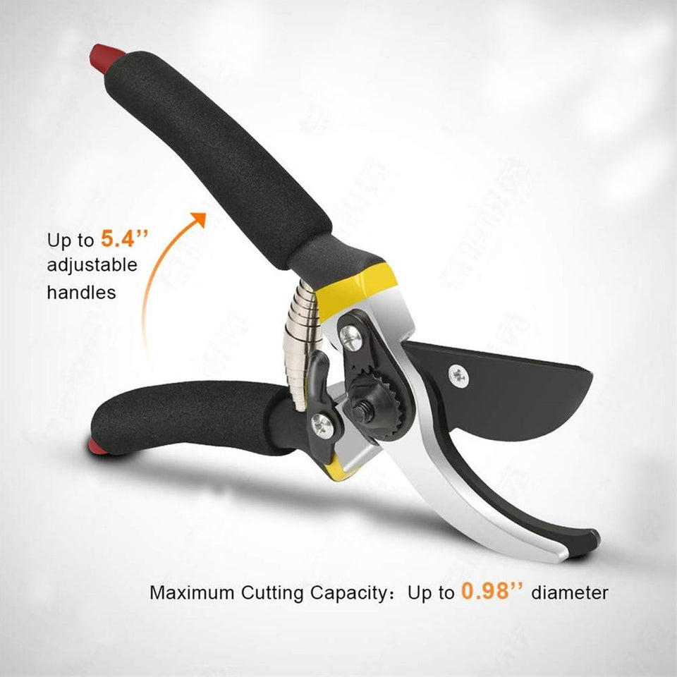 VaCalvers Gardening Combo - Premium Flower Cutter (Hedge Shears) & Household/Garden Scissor