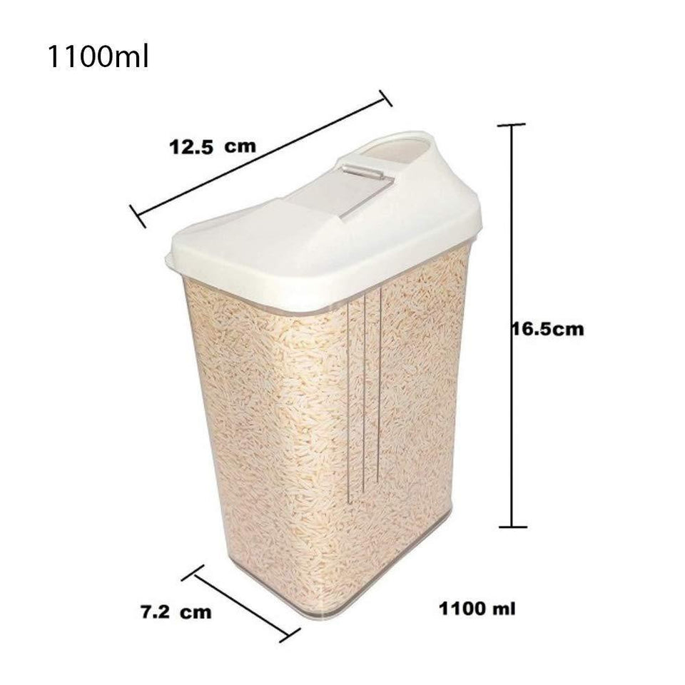 149 Plastic Transparent Cans, Jars Storage Bottles, Storage Box (1100 ml, 1pc)