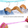 588 Nylon Clothesline, Windproof Anti-Slip Hanger Stop Rope with 2 Hooks (4 Meters)
