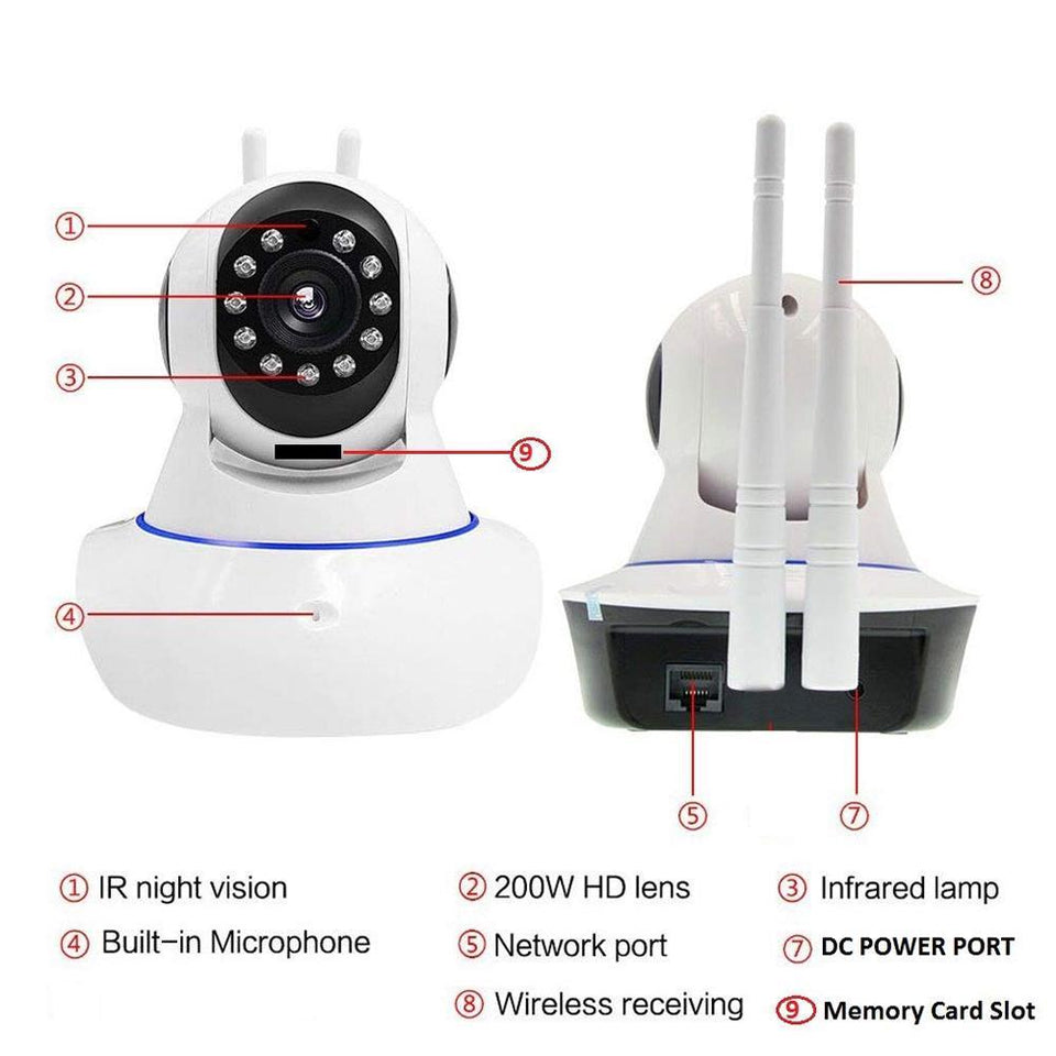 324 -360° 1080P WiFi Home Security Camera