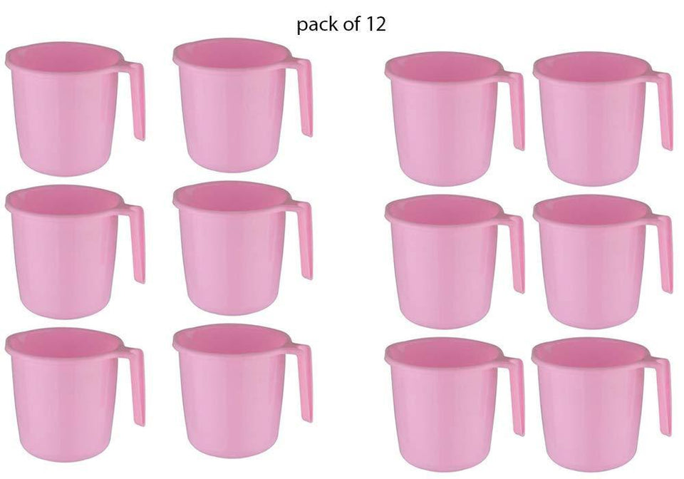 VaCalvers Bathroom Accessories & Organization - Deluxe Plastic Mug for Bathroom (12pcs)