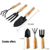 VaCalvers Big and Small both sized Hand Cultivator, Small Trowel, Garden Fork (Set of 6)