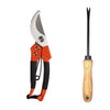 VaCalvers Gardening Combo - Tiger Garden Shears Pruners Scissor & & Hand Weeder Straight