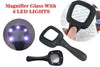 557 Hand Held Optical Grade Magnifying Glass with 6 LED Lights