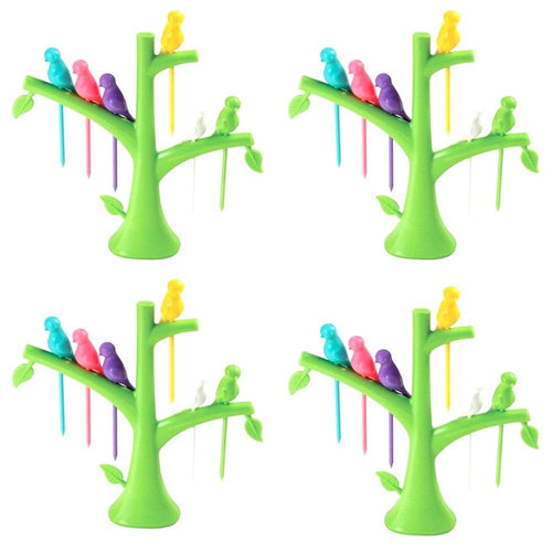 VaCalvers'S Fancy Bird Fork, Attractive On Table and Ideal Fork for Eating Fruits(Pack of 4)