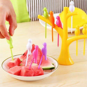 VaCalvers Kitchen Combo - Plastic Rice Bowl Strainer, Bird fork and Apple cutter