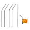 VaCalvers Food Grade Silicone Straws(4pc), Stainless Steel Straws(4pc) & Straw Cleaning Brush(2pc)