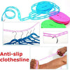 190 Clothesline Drying Nylon Rope with Hooks