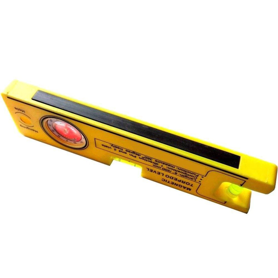 429 8-inch Magnetic Torpedo Level with 1 Direction Pin, 2 Vials and 360 Degree View