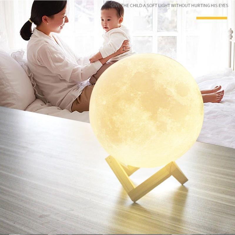 177 -3D Moon Lamp India/Moon Shaped Lamp/Led Moon Lamp/Lunar Moonlight Lamp - Multi Color