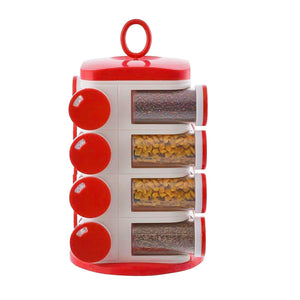 166 Revolving Plastic Spice Rack Set (16pc)