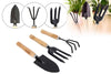 VaCalvers Gardening Tools - Falcon Gloves, Flower Cutter/Scissor & Garden Tool Wooden Handle (3pcs-Hand Cultivator, Small Trowel, Garden Fork)