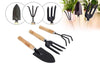 VaCalvers Big and Small both sized Hand Cultivator, Small Trowel, Garden Fork (Set of 6)