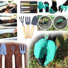 VaCalvers Gardening Hand Cultivator, Big Digging Trowel, Shovel & Garden Gloves with Claws for Digging & Planting