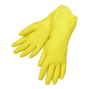 652 - Cut Glove Reusable Rubber Hand Gloves (Yellow) - 1 pc