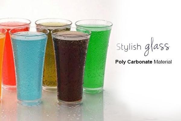 630 Stylish look Juicy Glass, Transparent Glasses Set 300ml (6pcs)