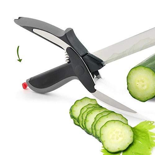 073 Stainless Steel 4 in 1 Clever Cutter, Black