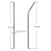 579 Set of 4 Stainless Steel Straws & Brush (2 Straight straws, 2 Bent straws, 1 Brush)