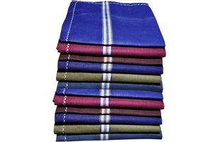 594 Men's Cotton Handkerchief (Multicolor, 12 pcs)