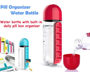 365 -7 Days Pill Tablet Medicine Organizer with Water Bottle 600ml