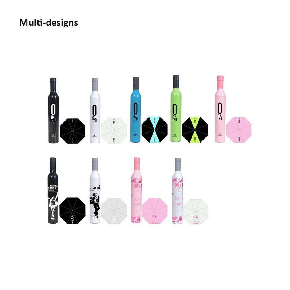 518 Pocket Folding Wine Bottle Umbrella