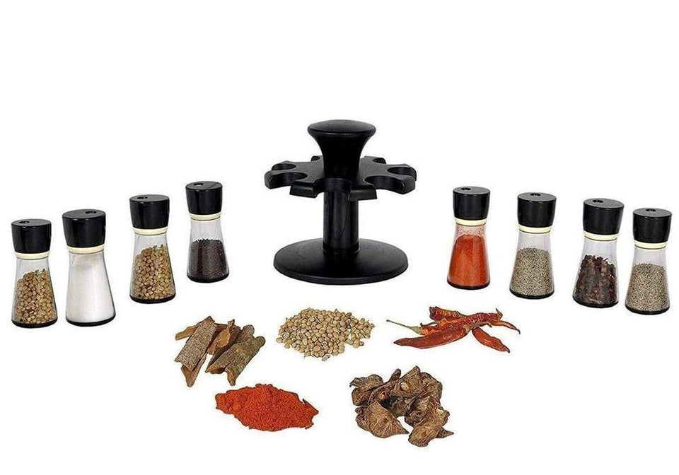 103 Revolving Plastic Spice Rack Masala Organiser (16 Pcs)