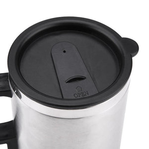 551 -12V Car Charging Electric Kettle Mug (Silver)