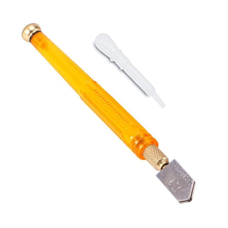 460 Antislip Metal Handle Steel Blade Oil Feed Glass Cutter